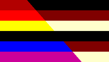 fur colorured rainbow flag